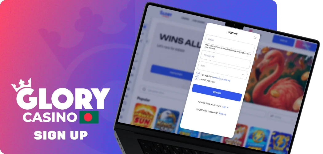 Register at Glory Casino Bangladesh